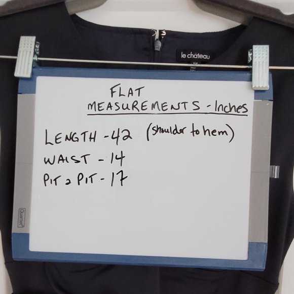 Navy Blue Ruched dress - Le Chateau - Picture 7 of 7